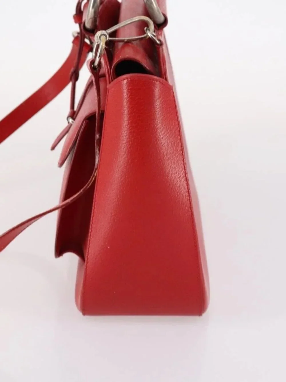 GUCCI Hand Bag Leather 2way Red 000 2058 0307 5 Auth